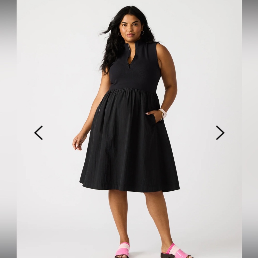 Steve Madden Berlin Dress- Black Sleeveless Midi Dress